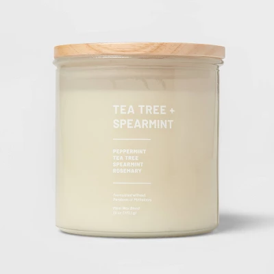 Glass Jar Tea Tree And Spearmint Candle Beige - Threshold™ - Image 5