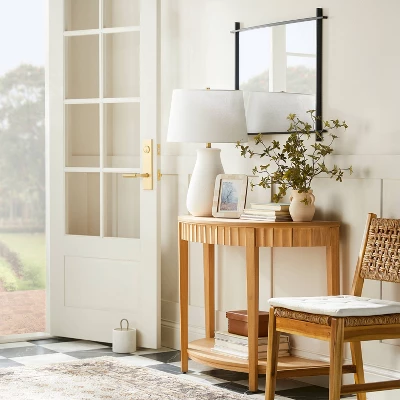 Thousand Oaks Wood Scalloped Demilune Console Table - Threshold™ Designed With Studio McGee