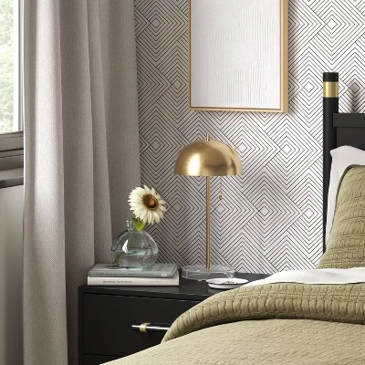 Dome Table Lamp With Acrylic Base Brass - Threshold™ - Image 2