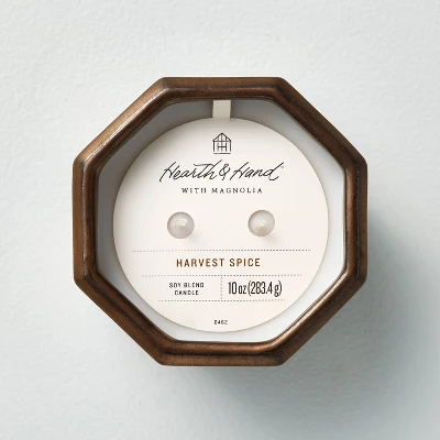 Octagonal Ceramic Harvest Spice Fall Jar Candle Metallic Bronze - Hearth & Hand™ With Magnolia - Image 2