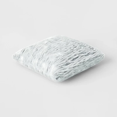 Tipped Snow Leopard Faux Fur Square Throw Pillow - Threshold™ - Image 2