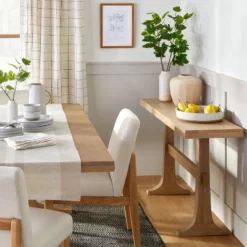 Pedestal Wood Console Table - Natural - Hearth & Hand™ With Magnolia