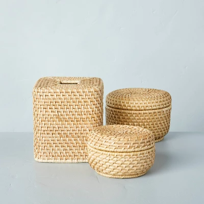 Woven Basket With Lid Natural - Hearth & Hand™ With Magnolia - Image 2