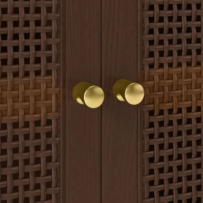 Woven Arched Wood Cabinet - Threshold™ - Image 4