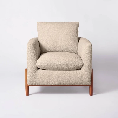 Elroy Faux Shearling Accent Chair With Wood Legs - Threshold™ Designed With Studio McGee - Image 2