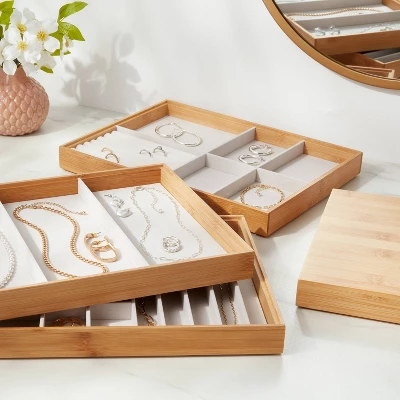 9" X 12" Stackable Bamboo Accessory Tray - Brightroom™