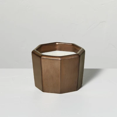 Octagonal Ceramic Harvest Spice Fall Jar Candle Metallic Bronze - Hearth & Hand™ With Magnolia - Image 4