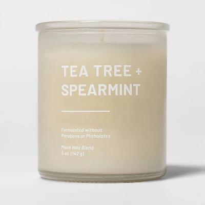 Glass Jar Tea Tree And Spearmint Candle Beige - Threshold™ - Image 4