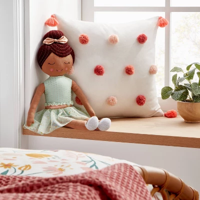 Square Tassel Kids' Throw Pillow Pink - Pillowfort™ - Image 2