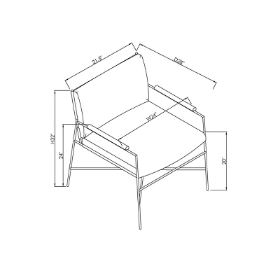 Faux Leather & Metal Accent Chair - Black/Brown - Hearth & Hand™ With Magnolia - Image 7