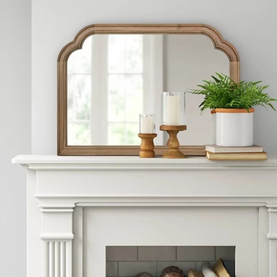 36" X 26" French Country Mantle Wood Mirror Natural - Threshold™