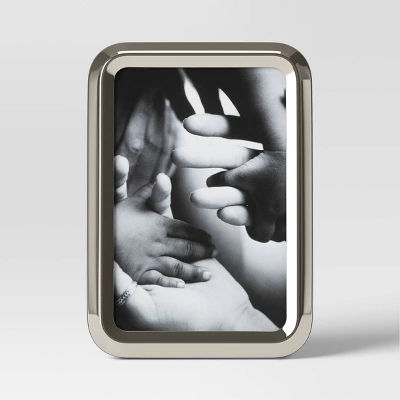 Polished Chrome Rounded Metal Table Frame Silver - Threshold™ - Image 2