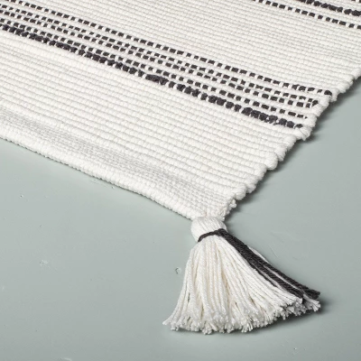 Tonal Stripes Bath Rug Sour Cream/Railroad Gray - Hearth & Hand™ With Magnolia - Image 2
