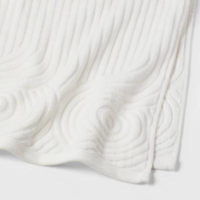 Cloud Geo Towel White - Threshold™ - Image 3