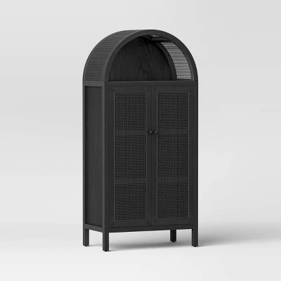 Woven Arched Wood Cabinet - Threshold™ - Image 8