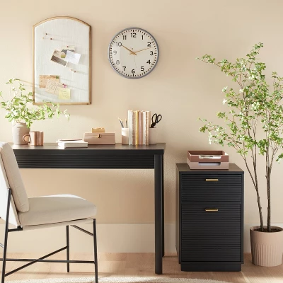 Arched 16"x24" Fabric Bulletin Board Brass - Hearth & Hand™ With Magnolia