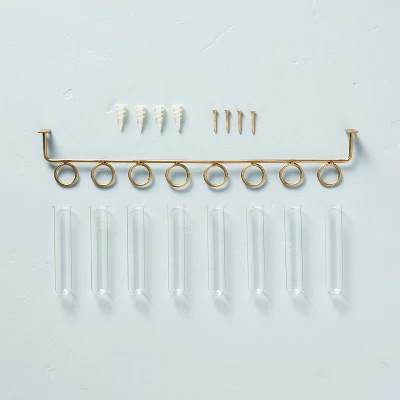 9pc Steel & Glass Plant Propagation Set Gold/Clear - Hearth & Hand™ With Magnolia - Image 2