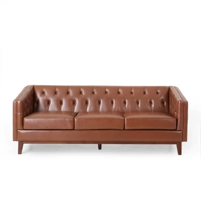 Ovando Contemporary Upholstered 3 Seater Sofa - Christopher Knight Home - Image 2