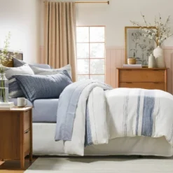 16"x42" Washed Loop Stripe Lumbar Bed Pillow - Hearth & Hand™ With Magnolia