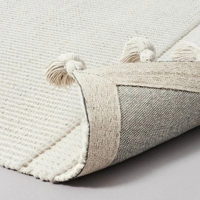 Texture Border Stripe Rug Cream/Silver Gray - Hearth & Hand™ With Magnolia - Image 3