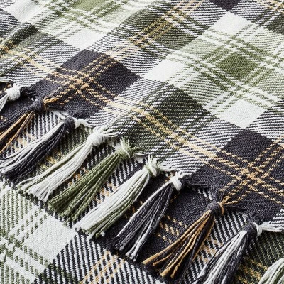 Tartan Fall Plaid Woven Throw Blanket Green/Cream/Khaki/Gray - Hearth & Hand™ With Magnolia - Image 2