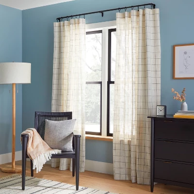 French Return Curtain Rod Matte Black - Hearth & Hand™ With Magnolia - Image 2