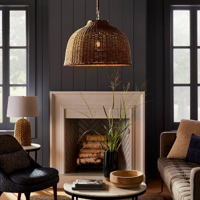 Large Seagrass Pendant Table Lamp Brown - Threshold™ Designed With Studio McGee - Image 2