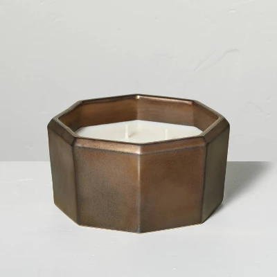 Octagonal Ceramic Harvest Spice Fall Jar Candle Metallic Bronze - Hearth & Hand™ With Magnolia - Image 5