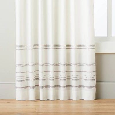 Engineered Hem Stripes Curtain Panel Cream/Gray - Hearth & Hand™ With Magnolia - Image 4