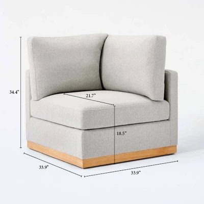 Woodland Hills Modular Sectional Corner Light Gray - Threshold™ Designed With Studio McGee - Image 11