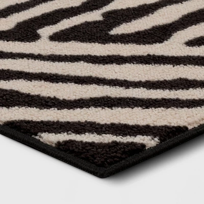 Abstract Lines Rug Black/Tan - Threshold™ - Image 2