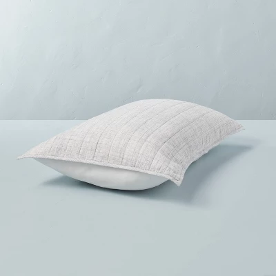 Channel Stitch Heathered Pillow Sham - Hearth & Hand™ With Magnolia - Image 3
