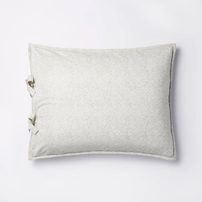 Decorative Border Cotton Slub Print Quilt Sham Light Teal Green – Threshold™ Designed With Studio McGee - Image 3