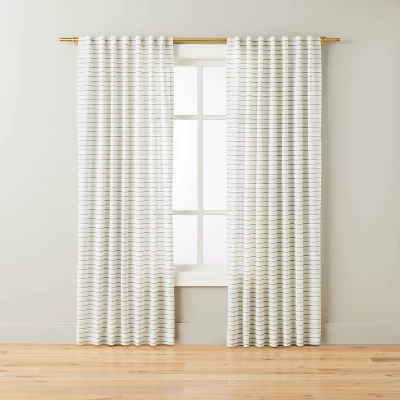 Blanket Stitch Curtain Panel Dark Gray/Cream - Hearth & Hand™ With Magnolia - Image 3