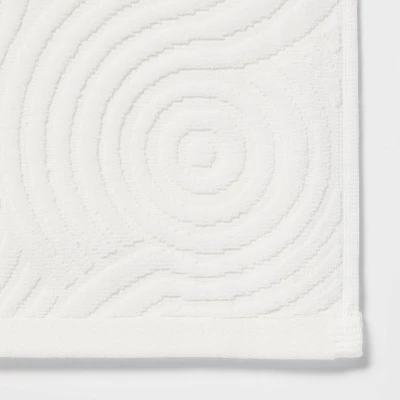 Cloud Geo Towel White - Threshold™ - Image 2