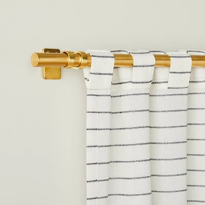 Blanket Stitch Curtain Panel Dark Gray/Cream - Hearth & Hand™ With Magnolia - Image 5