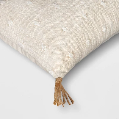 Oversize Woven Jacquard Lumbar Throw Pillow With Tassels - Threshold™ - Image 3