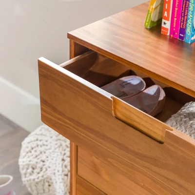 Mid-Century Modern Groove Wood 6 Drawer Dresser - Saracina Home - Image 13